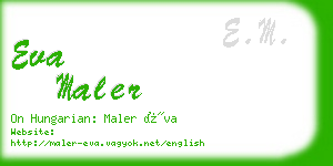 eva maler business card